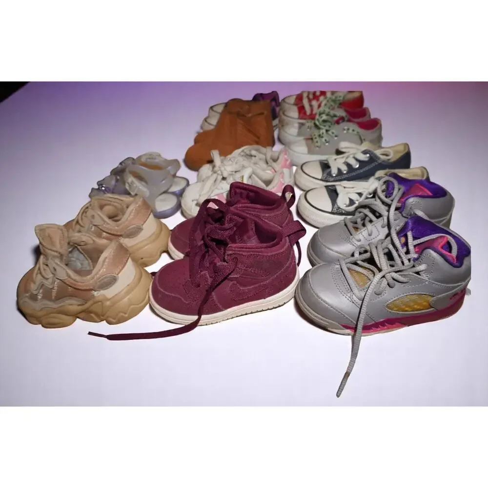 10 Pair Toddler Shoes Size 5C Bundle – Nike, Jordan, Converse, Adidas, Mini Meli
